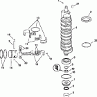 J150CXSNF Carbureted, 25 in. shaft, White, Counter Rotation Коленчатый вал , поршни