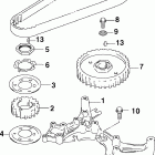 J15TEL4SNF 4-Stroke, Tiller electric, Carburetor, White, 20 in., Шкив и ремень ГРМ