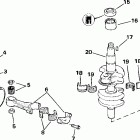 J25RLSNF Rope start,  White, Tiller, 20 in. shaft, A/C Light Коленчатый вал & Поршень