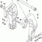 J40PL4SNF 4-Stroke, Remote, White, 20 in. shaft, Power Trim&Tilt КРОНШТЕЙН КРЕПЛЕНИЯ К ТРАНЦУ