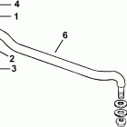 J40RLSNF 20 in. shaft, White, Tiller, Rope, Touch Trim Комплект Тяги рулевого механизма