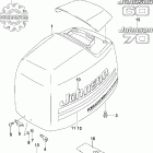 J60PL4SNF 4-Stroke, Elec. Start, TNT, 20 IN. shaft КАПОТ ДВИГАТЕЛЯ