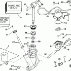 J90PLSNF Carbureted, 20 in. shaft, Smoke, Remote, Elec, TNT Power trim  /  tilt hydraulic assembly