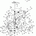 J105WRLSIF commercial, rope start, 20 in shaft Stern & swivel bracket