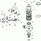 J105WRYSIF commercial, rope start, 22.5 in shaft Коленчатый вал & Поршень
