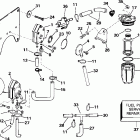 J105WRYSIF commercial, rope start, 22.5 in shaft Топливный насос и фильтр