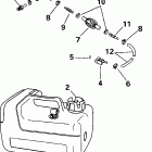 J10RVLSIC rope start, tiller, 20 in shaft, wht Fuel tank - 3 gallon