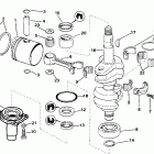 J15WRLSIR commercial, rope start, tiller, 20 in shaft Коленчатый вал & Поршень