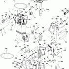 J25TEL3SIE elec start, tiller, 20 in shaft Midsection - manual tilt - a - k - r - rl - rv - rvl - e...