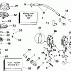 J25TEL3SIE elec start, tiller, 20 in shaft Топливная система