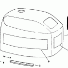 J25TVL3SIE elec start, tiller, 20 in shaft, wht КАПОТ ДВИГАТЕЛЯ