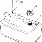 J25TVL3SIE elec start, tiller, 20 in shaft, wht Топливный бак - 6 галлон