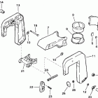J2RTSIA Commercial, Rope Start, Tiller, 15 IN. shaft Stern bracket & swivel bracket