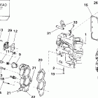 J30JRSIE jet drive, rope start, 15 in shaft Цилиндр & Картер