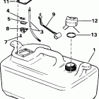 J40JVLSIA jet drive,elec start, TNT, 20 in shaft, wht Топливный бак - 6 галлон