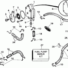 J55WRYSIR commercial, rope start, 25 in shaft Топливный насос и фильтр