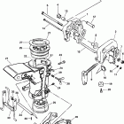 J5RVLSIM Rope Start, Tiller, 20 IN. shaft, White Stern and swivel bracket