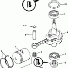 J5RVSIM Rope Start, Tiller, 15 IN. shaft, White Коленвал и поршни