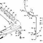 J5RVSIM Rope Start, Tiller, 15 IN. shaft, White Shift and tiller handle