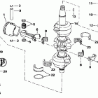 J65WRLSIR commercial, rope start, 20 in shaft Коленчатый вал & Поршень