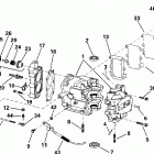 J8RXSIE rope start, tiller, 25 in shaft Цилиндр & Картер
