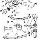 J8WRLSIR Commercial, rope start, tiller, 20 in shaft ТОПЛИВНЫЙ НАСОС
