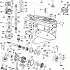 RJ175CXSIF elec start, TNT, 25 in shaft, wht, cntr rotate Gearcase - standard rotation - pl models