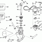 BJ225VCSIF elec start, TNT, 25 in shaft, wht, cntr rotate Power trim  /  tilt hydraulic assembly