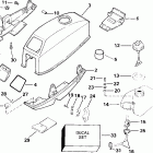 J3WREES Motor cover -- johnson  /  evinrude & integral fuel tank