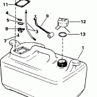 J25TELEEN Топливный бак- 6 gallon