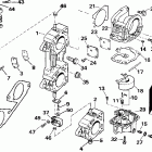 J200CXECM Carburetor & linkage -- 225, 250