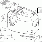 J250PZECD Engine cover-johnson-200tl,tx,cx,225tx,cx,tz,cz,qx,nx,25...
