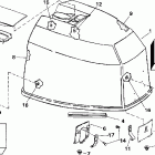 XJ115HLECM Engine cover -- evinrude