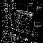J150PLEUC Gearcase -- standard rotation -- pl & ix models