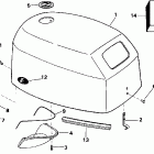 HJ8FREDC Капот-Evinrude