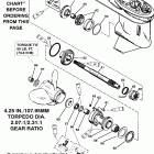 100 (4 CYL.) 0D283222 THRU 0G760299 Gear housing (prop shaft)(3 jaw reverse clutch)
