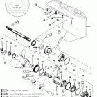 105 JET 0G303046 THRU 0G760299 Корпус редуктора, вал гребного винта (s / n-0g438000 & u...