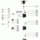 115 (6 CYL.) 7191308 THRU 7208847 Carburetor linkage and choke solenoid