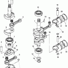 15 (2 CYL.) (International) 0N001590 THRU 0N055284 Crankshaft, pistons and conecting rods