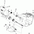 15 MARATHON 0T980000 THRU 0T999999 Корпус редуктора, вал гребного винта (2.00:1 gear ratio)