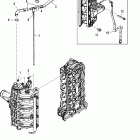150 VERADO (4-STROKE)(4 CYL.) 1B381712 THRU 1B517158 Charge cooler / intake manifold hose routings