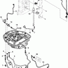 175 VERADO (4-STROKE)(4 CYL.) 1B227000 THRU 1B381711 Adaptor plate hose routings