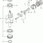 2.5 (4-STROKE) Carb 0R131842 & Up Коленчатый вал,поршнь и шатун