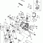 200 (3.0L EFI) 0T750164 THRU 0T800999 Компоненты механизма гидроподъема Power Trim