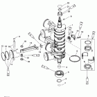 200 (DFI) 0G960500 THRU 0T178499 Коленчатый вал, поршни и шатуны
