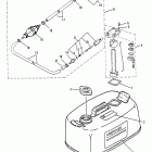 20C (THRU PROP. EXHAUST) 6A9-300101 THRU 306542 Fuel tank and fuel line assembly