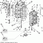 225 (3.0L EFI) 0G760300 THRU 0T408999 Cyliner block and end caps