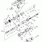 225 (DFI) 0G590000 THRU 0G760299 Корпус редуктора, вал гребного винта - обратное вращение