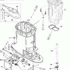 225 (DFI) 0T178500 THRU 0T598999 Drive shaft housing & exhaust tube