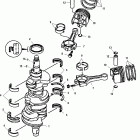 225 EFI (4-STROKE) 0T653945 & Up Коленчатый вал, поршни и шатуны